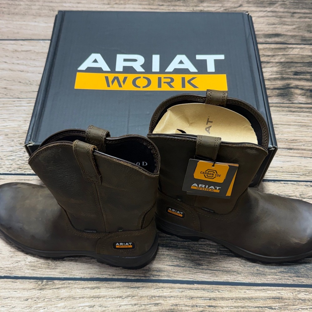 Ariat Turbo Duratread Pull On SD Work Boots Mens 10 Brown Carbon Toe 10074209